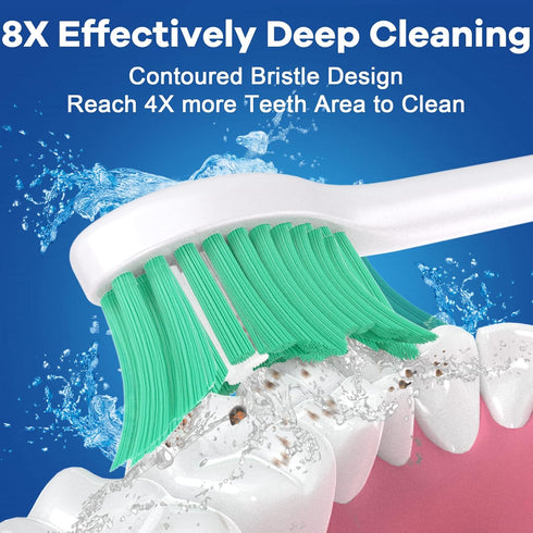 HX7022/66 HX7023 HX7001 6 Pack BrightDeal Toothbrush Heads for Philips Sonicare Essence Elite Advance Xtreme CleanCare