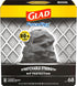 Glad Trash Bags - ForceFlex Large Garbage Bags, 30 Gallon Black Trash Bag, 68 Count (Package May Vary)
