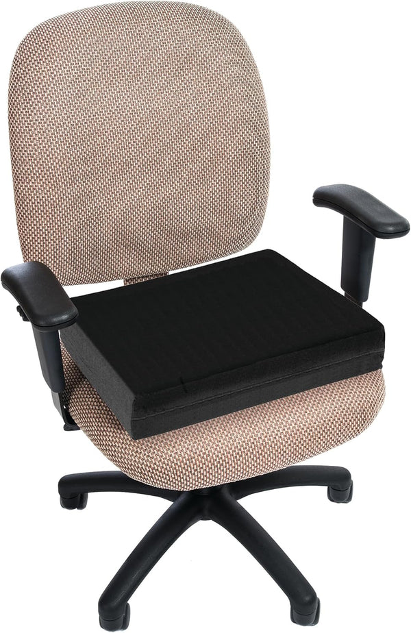 Essential Medical Supply Rehab 1 Foam Cushion, Higher Density Seat Cushion for Office Chair, Wheelchair Pain Relief