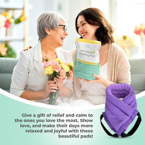 Microwavable Heating Pads for Lower Back, Neck, and Shoulder Pain Relief - Moist Heat Pack for Muscles and Joints - 1