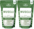 Village Naturals Therapy Muscle Foaming Epsom Soak, Eucalyptus Mint Scent, 36 oz, Pack of 2