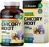 BIO KRAUTER Chicory Fiber Supplement - 1200 mg Strength, 250 Count, Chicory Root Powder, Vegan Inulin Capsules