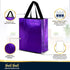Nush Nush Purple Reusable Gift Bags, Medium Size Set of 12 with Handles, Birthday Party Favor Goody Bags