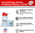 Full Crystal Window Cleaning Kit - 4 oz Glass Cleaner and 27ft Reach for Up to 20 Windows