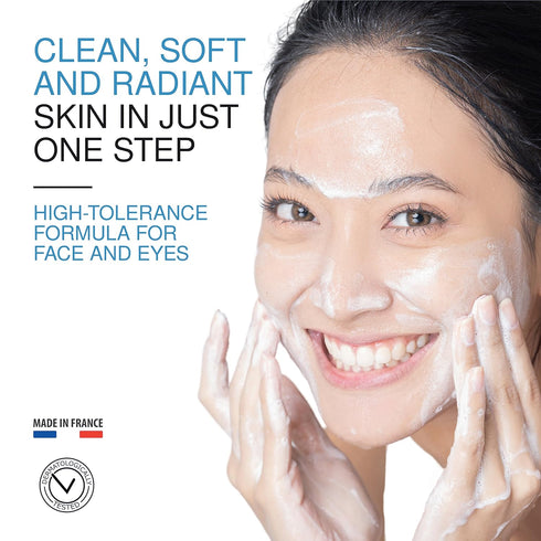 Uriage Cleansing Makeup Remover & Foaming Cleanser | Gentle Micellar Face and Eye Face Wash | Soap-free and Ophthalmologist tested Treatment for Normal to Oily Skin, 5 fl.oz.