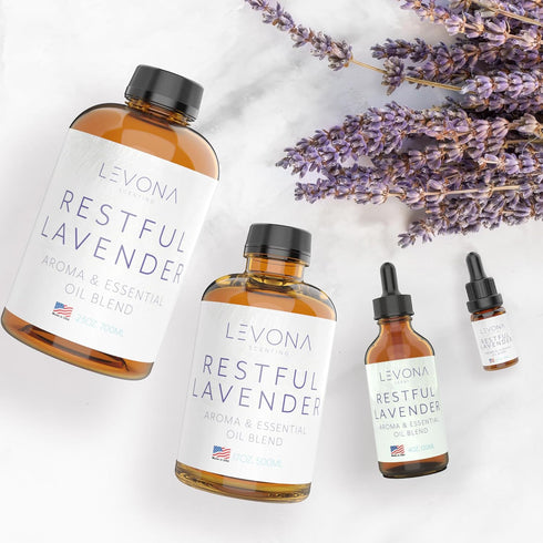 Levona Scents Pure Essential Oils for Diffusers, Restful Lavender Aroma Oil Blend for Home Luxury Scents