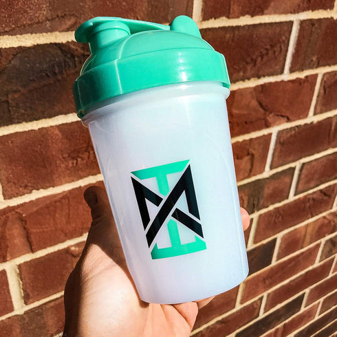 MIXT Energy Shaker Bottle, 16 oz, BPA Free, Lid Mixing Technology, Teal