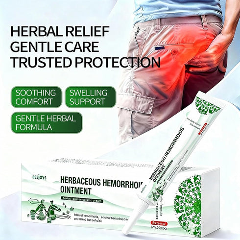 Reejoys 1.8 Oz Hemorrhoid Cream: Advanced Herbal Hemorrhoids Treatment Cream for Itching and Burning, Shrink & Soothe