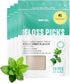 Biodegradable Floss Picks, 200pcs Natural, Vegan, Sustainable, Reusable Dental Floss Picks