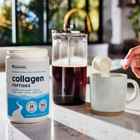 NativePath Collagen Peptides, Hydrolyzed Type 1 & 3 Collagen Powder, 8.8 oz, for Skin, Hair, Nails