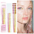 POROLIR Clip in Hair Tinsel Kit, 6Pcs 20 Inch Glitter Fairy Hair Extensions, Heat Resistant Sparkly Strands (Gold Pink)