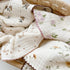 BuLuTu Cute Floral Cotton Muslin Cleaning Towels, Pack of 4, 11x11 Inches, 100% Cotton, Super Absorbent Cleaning Rags