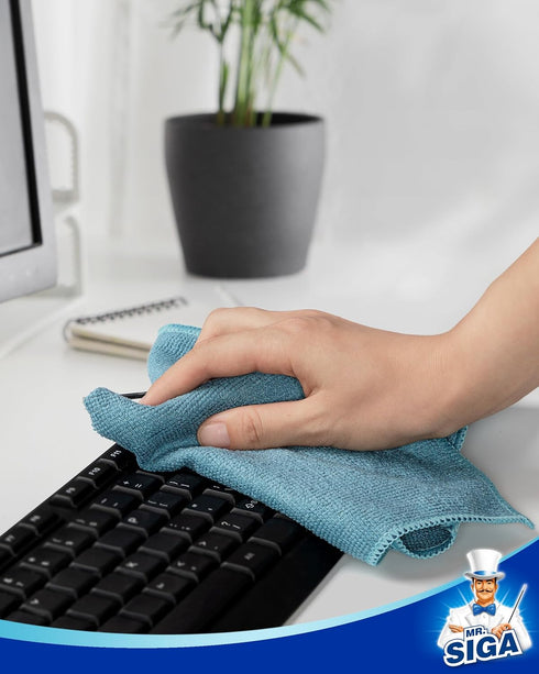 Pack 15, 30 30 cm(11.8 11.8 inch) MR.SIGA Microfiber Cleaning Cloth, All-Purpose Microfiber Towels, Streak Free