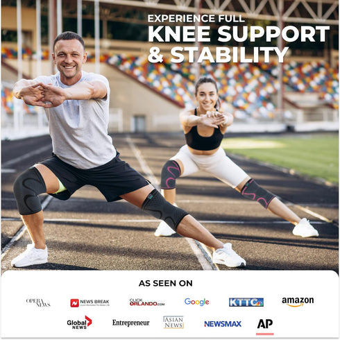 Modvel Compression Knee Brace 2 Pack for Women & Men, Knee Support for Pain Relief
