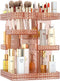 Vanity Organizer, 360 Rotating Acrylic Skin Care Organizer, Large Capacity for Countertop with Makeup Brush Holder -