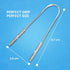 HOKIN Tongue Scraper for Adults, 2Pcs Oral Care Pack, Stainless Steel Cleaners, Reduce Bad Breath