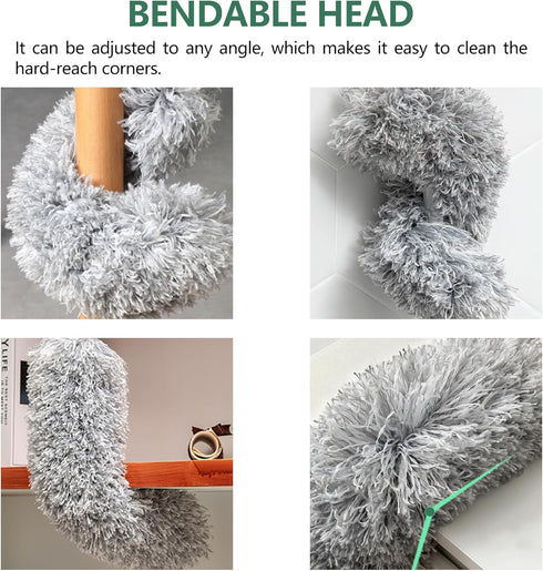 SetSail Extra-Long 100-inch Dusters with Bendable Microfiber Head for Cleaning High Ceilings, Furniture