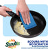 SCRUBIT Multi-Purpose Scouring Pad - Non-Scratch Cleaning Sponges for Pots, Pans, Dishes, Utensils & Non-Stick Cookware - Scrubbing Pads Use for Kitchen, Bathroom - 6 Pack Dish Sponge - (Blue) by SCRUBIT