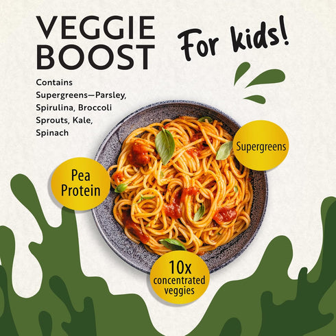 Vegetable Powder for Kids, Veggie Boost Probiotics, Super Greens, Pea Protein Nutritious Supplement, Savoury Flavored
