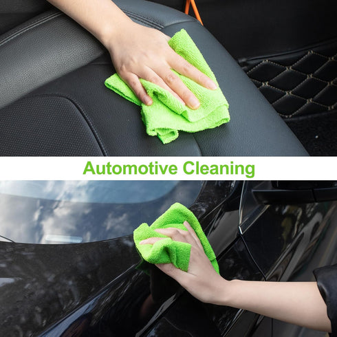 Microfiber Cleaning Cloth Roll - 80 Pack, 11.5x11.5, Tear Away Towels, Reusable and Washable Cleaning Rags