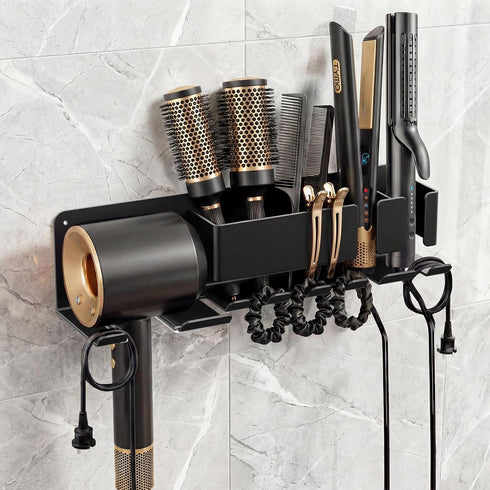 Hair Dryer Holder Wall Mounted, Blow Dryer Holder, Metal Hair Tool Organizer,