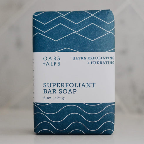 Oars + Alps Superfoliant Exfoliating Men's Bar Soap, Travel Size, 1 Pack, 6 Oz