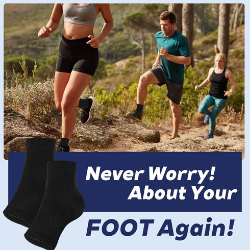 MENG YU QIAN XUN Medical-Grade Plantar Fasciitis Socks, Achilles Tendonitis Relief (Pair) Ankle Compression Sleeve