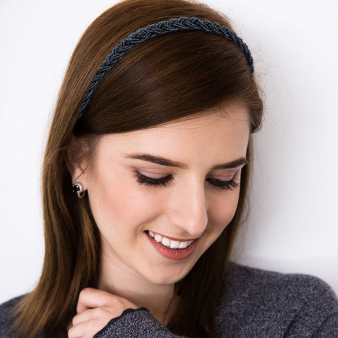 MTLEE 6 Pieces Beaded Headbands for Women - Sparkly Crystal Beaded Hair Hoop Hairbands in Multiple Colors, Christmas