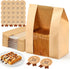 PILABEL 80 Pack Large Sourdough Bread Bags with Window and Tin Tie, 14x8.3x3.5