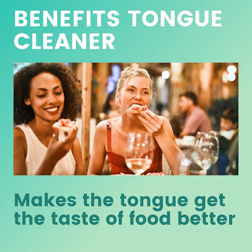 Tongue Scraper for Adults, Plastic Cleaner 2 Size in 1, Bad Breath Treatment for Kids, Easy to Use Hygiene Tool