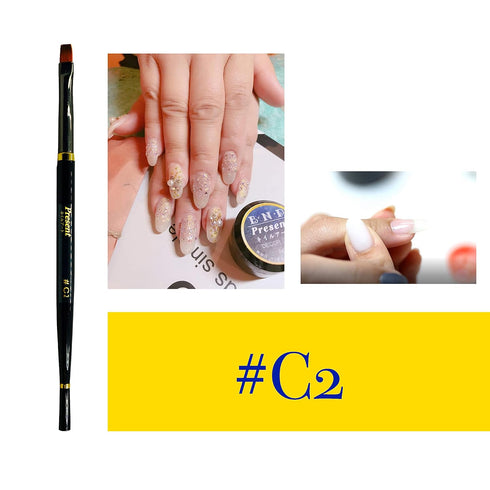 Present by BNP Black Nail Art Tool Brush, 1 Pc Acrylic Gel UV Design Adhesive Liner Pen for Manicure
