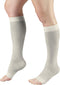 Truform Sheer Compression Stockings 15-20 mmHg, Women's Knee High Length, Open Toe, 20 Denier, Ivory, 2X-Large