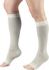 Truform Sheer Compression Stockings 15-20 mmHg, Women's Knee High Length, Open Toe, 20 Denier, Ivory, 2X-Large