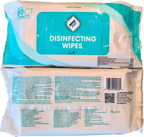 Industrial Strength Disinfecting Wipes, Pack of 80 Sanitizing Wipes, Made in the USA