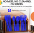 150 Pack Heavy Duty Dark Blue Plastic Cutlery Set, 50 Forks, 50 Spoons, 50 Knives for Party Supplies