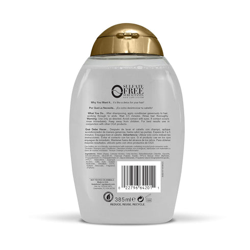 OGX Purifying + Charcoal Detox Conditioner - Buildup Removal, No Sulfates, 13 fl oz