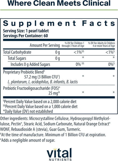 Hyperbiotics Vital Nutrients Pro Kids Probiotic, Allergen-Free Toddler Probiotics, 60 Chewable Tablets