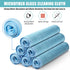 Tatuo 18 Pcs Microfiber Cloth, 16 x 16, Reusable Cleaning Cloths for Glasses, Windows, Mirrors (Blue)