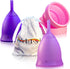 Talisi Reusable Menstrual Cups, Set of 2 Period Cups for Women, Collapsible Sterilization Menstruation Cup for Beginners