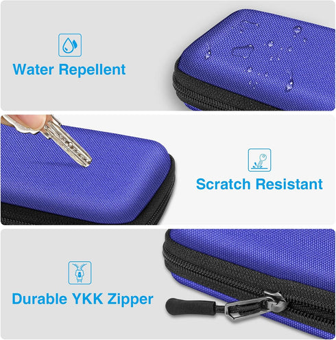 Hard Shell Protective Case for Freestyle Libre 3, Lightweight Shockproof Diabetic Storage Carrying Case (Blue)