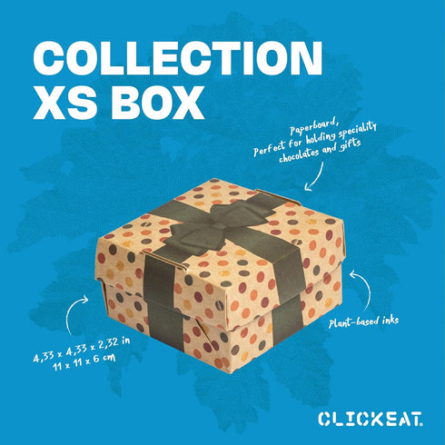 Collection Xs Gift Box For Present, Decorative Storage Boxes With Lids, Party Box, Birthday Goodies Box Perfect For Holding Speciality Chocolate And Gifts, Small Portion of food 25 Pcs by Clickeat