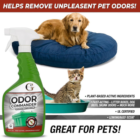 Odor Commander Odor Control Spray Bottle, 22 Ounces, Lemongrass Scent