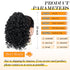 PEACOCO Curly Ponytail Extension - 10 Inch Drawstring Ponytail for Black Women, Clip on Synthetic Short Afro Hairpiece
