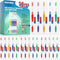 50 PCS Individually Wrapped Bulk Toothbrushes with Toothpastes, Colorful Manual Disposable for Adults & Kids