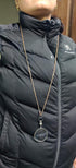 Silver Coated Magnifying Glass with Optical Lens and Beautiful Necklace Chain Monocle for Fine Print
