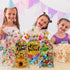 Ymapinc 50Pcs (4 Bee Gift Bag with Handles, Plastic Clear Handle Bags for Favors, Honey Bee Bags, Yellow Bag for Bees