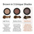 Marie-José Dark Brown Eyebrow Powder - Warm, Rich Chocolate Brown Makeup Powder, Compact Size 0.10oz
