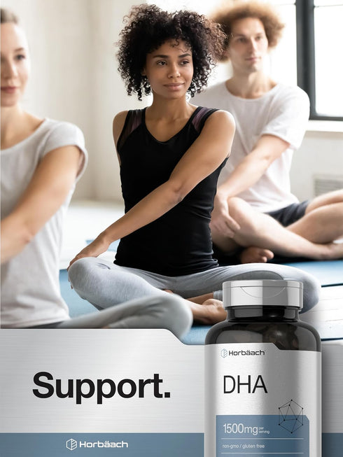 Horbaach DHA Supplement 1500mg, 90 Softgels, EPA, Omega 3, Non-GMO, Gluten Free