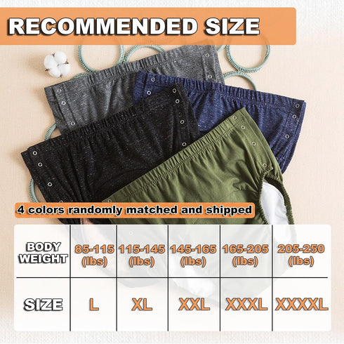 YFJBDKS Bedridden,1 Breathable Cotton Diapers are Not Wet and Leak Proof, Cotton Incontinence Pants for Adults