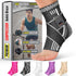 Ankle Compression Sleeve with Strap for Women, Men, Plantar Fasciitis Relief, Achilles Tendonitis, Black L